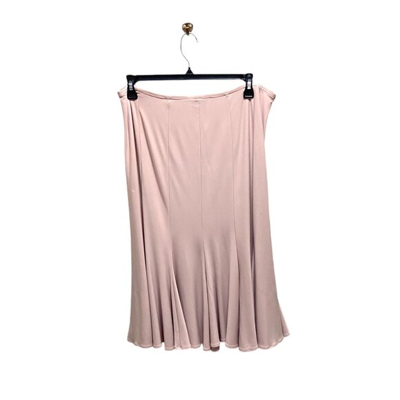 Joseph Ribkoff Midi Pull-On Skirt Pink Size 16 Glam Party Holiday Formal Classic - Picture 8 of 10